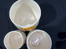 Vintage 1976 Old Japan MERRY MUSHROOM KITCHEN CANISTER SET Lot Of 13 Pieces