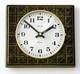 Vintage 21cm Europa Wall Clock Ceramic Retro Atomic Mid Century Green German