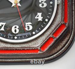 Vintage 22cm Ceramic Wall Clock Retro Mid Century Grey Fat Lava German Gift
