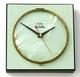 Vintage 22cm Vedette Wall Clock French Formica Retro Mid Century Green Wooden