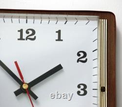 Vintage 23cm Japy Wall Clock French Retro Mid Century Atomic Wooden Formica