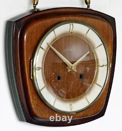 Vintage 23cm Kaia Wall Clock German Retro 1970s Mid Century Roped Clock Gift