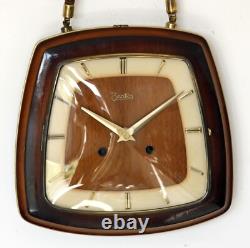 Vintage 23cm Zentra Wall Clock German Retro Mid Century Roped Clock Gift