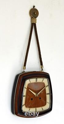 Vintage 23cm Zentra Wall Clock German Retro Mid Century Roped Clock Gift