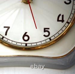 Vintage 25cm Diehl Wall Clock Ceramic Retro Atomic Mid Century Grey German