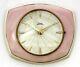 Vintage 25cm Diehl Wall Clock Ceramic Retro Atomic Mid Century Pink German