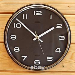 Vintage 25cm Metamec Wall Clock Brown Retro Mid Century 1970s Kitchen Clock