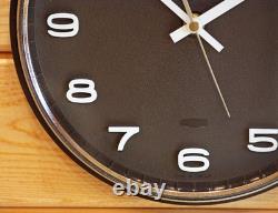 Vintage 25cm Metamec Wall Clock Brown Retro Mid Century 1970s Kitchen Clock