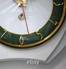 Vintage 26cm Jaz Wall Clock Bakelite Retro Atomic Mid Century White French