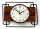 Vintage 28cm Vedette Wall Clock French Ceramics Retro Mid Century Wooden Gift