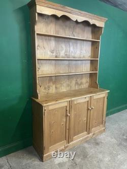 Vintage 2 Piece Pine Kitchen Dresser Rustic Farmhouse