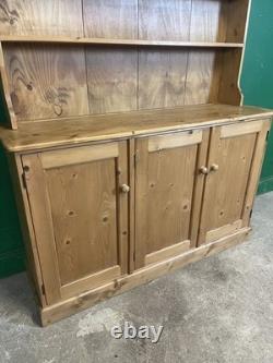 Vintage 2 Piece Pine Kitchen Dresser Rustic Farmhouse