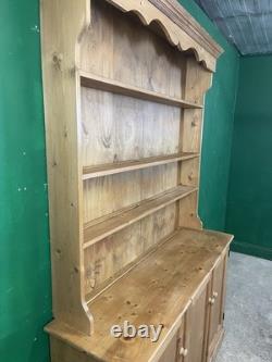 Vintage 2 Piece Pine Kitchen Dresser Rustic Farmhouse