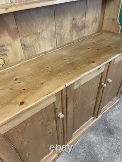 Vintage 2 Piece Pine Kitchen Dresser Rustic Farmhouse