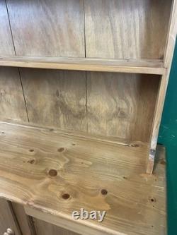 Vintage 2 Piece Pine Kitchen Dresser Rustic Farmhouse