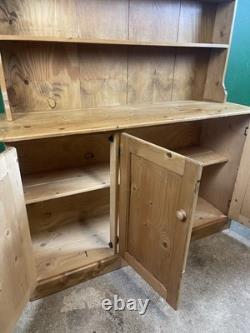 Vintage 2 Piece Pine Kitchen Dresser Rustic Farmhouse
