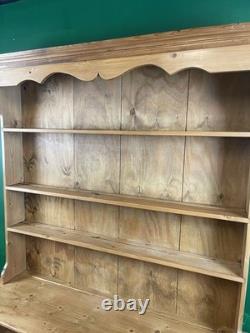 Vintage 2 Piece Pine Kitchen Dresser Rustic Farmhouse