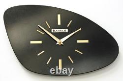 Vintage 30cm Kiple Wall Clock French Formica Retro Mid Century Atomic Wooden