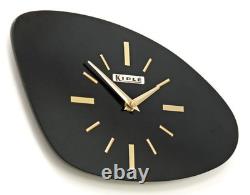 Vintage 30cm Kiple Wall Clock French Formica Retro Mid Century Atomic Wooden