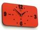 Vintage 30cm Odo Wall Clock French Red Formica Retro Mid Century Atomic Gift