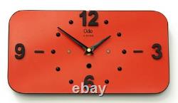 Vintage 30cm ODO Wall Clock French Red Formica Retro Mid Century Atomic Gift