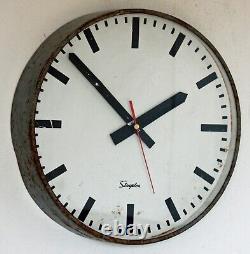 Vintage 30cm Simplex Wall Clock Metal Retro Mid Century Factory Industrial