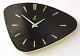 Vintage 32cm Jaz Wall Clock French Formica Retro Mid Century Atomic Wooden