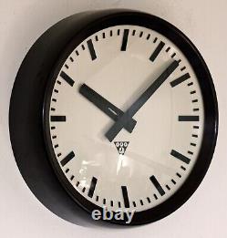 Vintage 32cm Pragotron Wall Clock Industrial Retro Mid Century Factory Gift