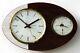 Vintage 33cm Ffr Wall Clock French Barometer Formica Retro Mid Century Atomic