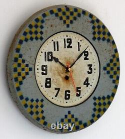 Vintage 33cm Japy Wall Clock Metal Retro French Tin Mid Century Antique Kitchen