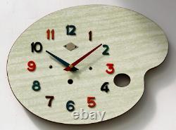 Vintage 33cm Jura Wall Clock French Formica Retro Mid Century Style Atomic