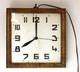 Vintage 36cm Wooden Wall Clock Electric Retro Mid Century Style Industrial