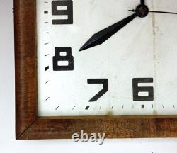 Vintage 36cm Wooden Wall Clock Electric Retro Mid Century Style Industrial