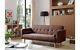 Vintage 3 Seater Sofa Retro Fabric Couch Scandinavian Room Furniture Wooden Legs