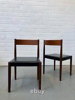 Vintage 4 x Poul Volther For Frem Rojle Dining Chairs. Danish Retro Hans Olsen