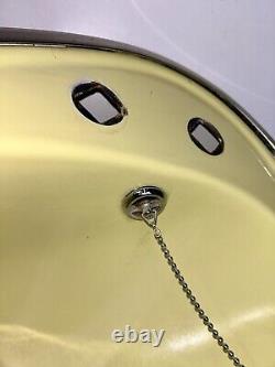 Vintage 50's 60's Retro sink Stainless Steel Boat Under counter Retro Round