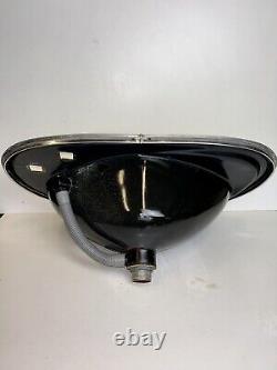 Vintage 50's 60's Retro sink Stainless Steel Boat Under counter Retro Round