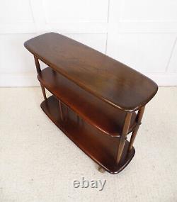 Vintage 50s Ercol baby Giraffe Room Divider Trolley Bookcase Elm