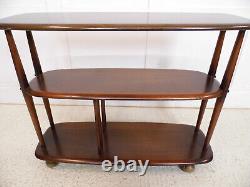 Vintage 50s Ercol baby Giraffe Room Divider Trolley Bookcase Elm