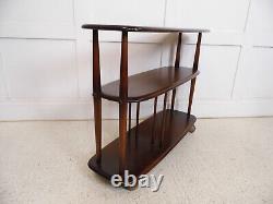 Vintage 50s Ercol baby Giraffe Room Divider Trolley Bookcase Elm