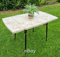 Vintage 60's Brown Formica Wood Dropleaf Kitchen Dining Table Mid-Century Retro Vintage 60's Brown Formica Wood Dropleaf Kitchen Dining Table Mid-Century Retro