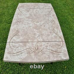 Vintage 60's Brown Formica Wood Dropleaf Kitchen Dining Table Mid-Century Retro Vintage 60's Brown Formica Wood Dropleaf Kitchen Dining Table Mid-Century Retro