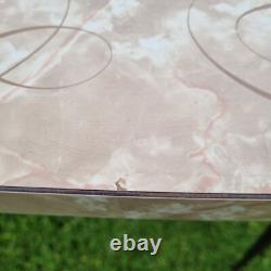 Vintage 60's Brown Formica Wood Dropleaf Kitchen Dining Table Mid-Century Retro