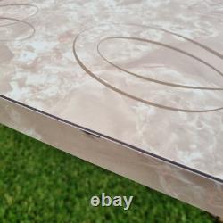 Vintage 60's Brown Formica Wood Dropleaf Kitchen Dining Table Mid-Century Retro