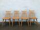 Vintage 60's Farstrup 4 X Blonde Stick Back Danish Dining Chairs. Retro. Delivery