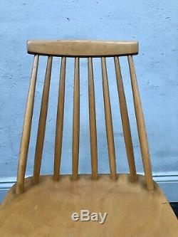Vintage 60's Farstrup 4 x Blonde Stick Back Danish Dining Chairs. Retro. DELIVERY