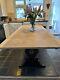 Vintage 6.7 Foot Oak Extending Refectory Kitchen Dining Table Refurnished
