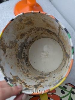 Vintage 70s Retro Lincoln Beautyware Tin Canister Set Daisy Polkadot Kitchen Set