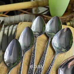 Vintage 70s Viners Japan Mosaic Cutlery Set X 50 Forks Knives Spoons Retro RARE