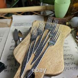 Vintage 70s Viners Japan Mosaic Cutlery Set X 50 Forks Knives Spoons Retro RARE